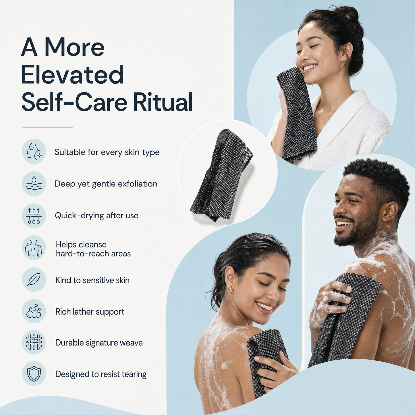Misogi Bliss - Japanese Antibacterial Exfoliating Towel 50% OFF