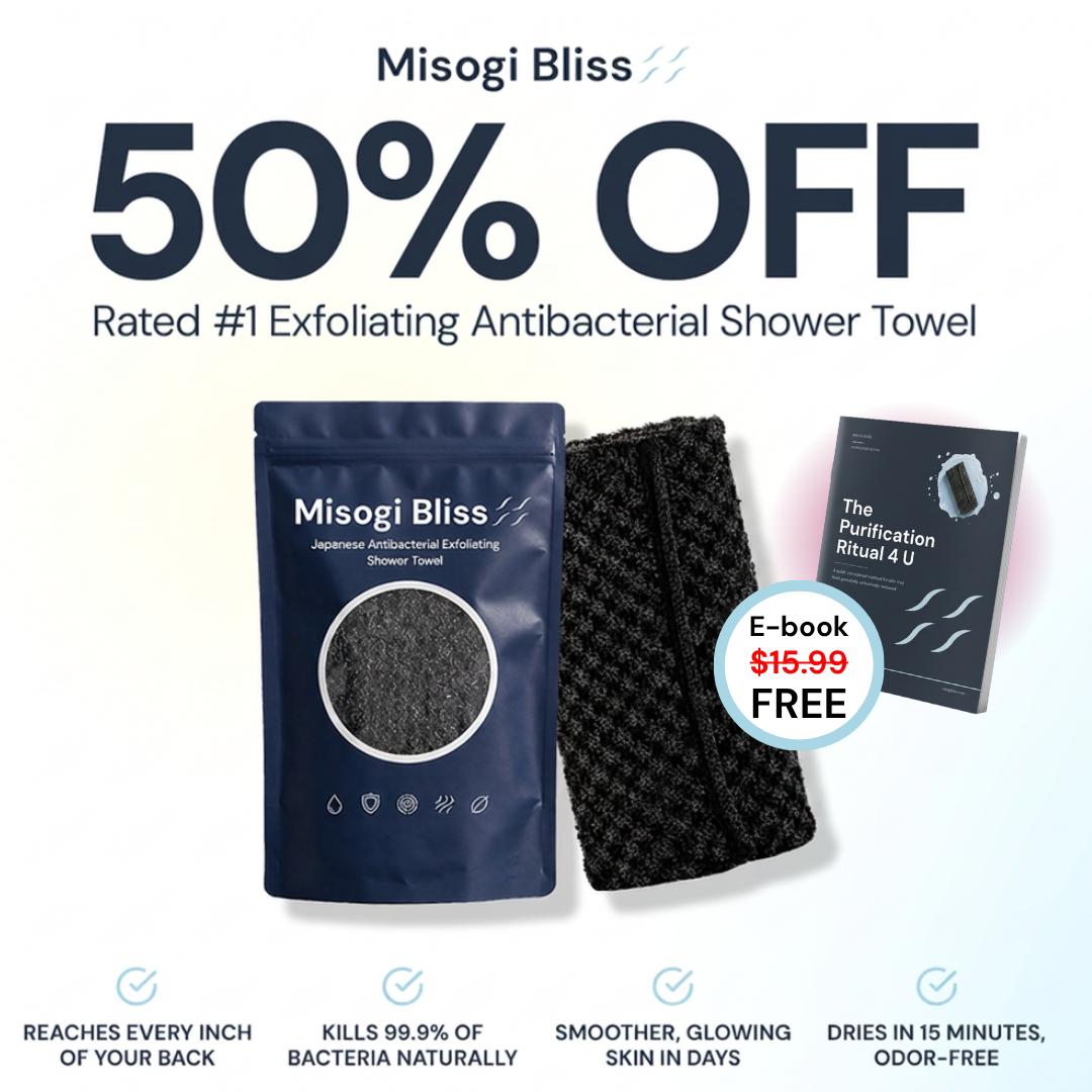Misogi Bliss - Japanese Antibacterial Exfoliating Towel 50% OFF