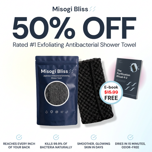 Misogi Bliss - Japanese Antibacterial Exfoliating Towel 50% OFF
